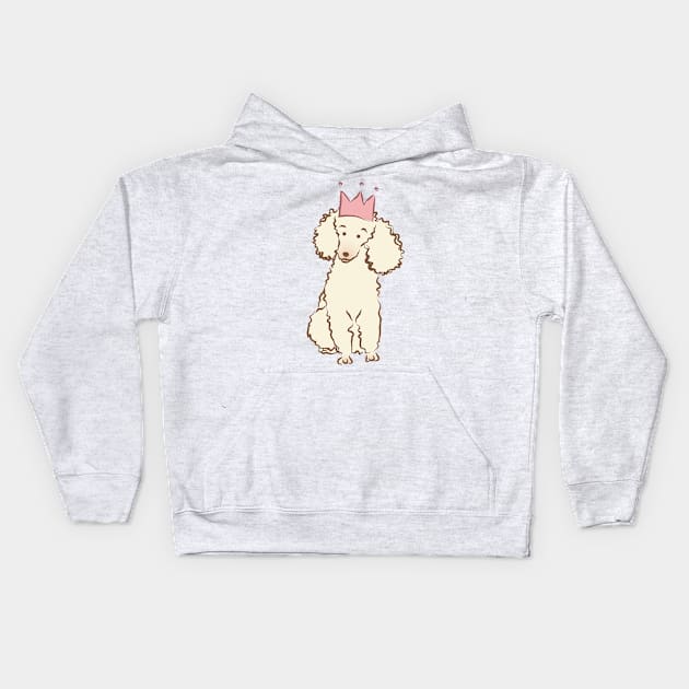 poodle queen Kids Hoodie by Wlaurence